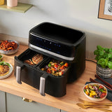 1 bandeja de horno de silicona para freír en aire, apta para bandejas de 4,5 litros, bandeja de horno reutilizable, bandeja de pizza antiadherente