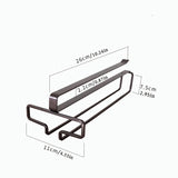 Gabinete de vino de lujo con luz para copas altas, estante de almacenamiento para copas de vino tinto, estante invertido para copas, estante colgante para el hogar sin perforaciones.