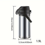 Dispensador de bebidas aislado de 1900 ml, bomba de presión de aire, termo de vacío de doble pared, interior de acero inoxidable, exterior de plástico, temática espacial, jarra multiusos para bebidas frías y calientes para el hogar y la oficina.