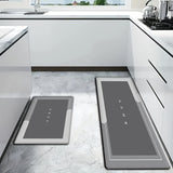 2 piezas de alfombras de puerta antideslizantes y absorbentes, duraderas y resistentes al aceite, ideales para el hogar, con un diseño elegante que incluye detalles de vegetación, perfectas para la cocina o la entrada, alfombras de cocina | Diseño contem