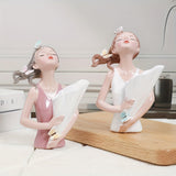 Decoración de Vaso de Chica Mariposa, Estatua de Resina de Estilo Clásico, Tema de Amor, Tamaño Múltiple, Adecuado para Navidad, Halloween, Año Nuevo, Día de San Valentín, Decoración Universal de Fiestas, No Requiere Energía