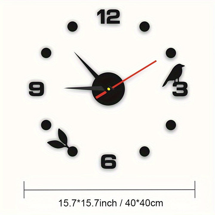 Reloj de Pared 3D Moderno - Silencioso, a Pilas, Sin Necesidad de Taladrar - Perfecto para la Sala de Estar y Decoración del Hogar