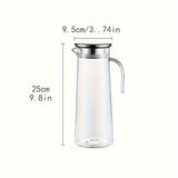 1pc Cubo de hielo de gran capacidad Jarra de bebidas, Jarra de agua de policarbonato para bebidas frías, cerveza, con tapa de filtro y pico de vertido fácil, duradero y transparente