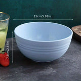 Paquete de 4 tazones de plástico para macarons, redondos, sin plomo, a prueba de caídas, con superficie antiadherente, ideales para avena, ensaladas, pasta, sopas y platos de arroz - Opciones de 1/4/6 piezas