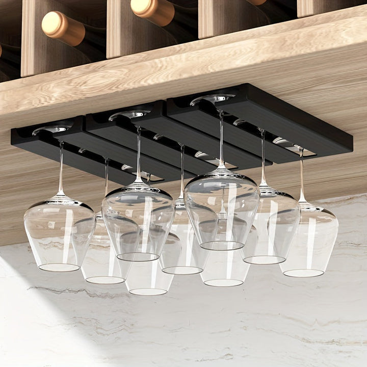 4-Pack Cocina Sala de estar Punzón-Libre Vaso de vino tinto Estante Plástico Invertido Estante Hogar Alto-Pie Vaso de vino Colgante Estante de exhibición