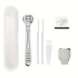 Juego de Herramientas de Pedicura de Acero Inoxidable para el Cuidado de los Pies, Limas Multifuncionales para Piel Muerta, Raspador de Callos, Profesional para Hombres y Mujeres, Lima de Pies Portátil para Piel Muerta