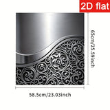 1 pieza, cubierta de puerta de lavavajillas magnética moderna, 23 x 25,5 pulgadas - Resistente a rayones, fácil de limpiar, decoración de cocina reutilizable con patrón de onda elegante, pegatina duradera para mejorar electrodomésticos, accesorio de lava