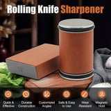 Kit de Afilado con Rodillo - 2 Ángulos Magnéticos a 15°, 20°, Práctico y Duradero para Diversas Cuchillas con Discos de Esmeril de Diamante, ¡Un Regalo para Tu Familia!