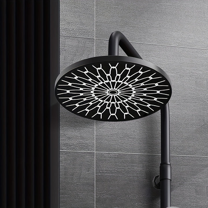 1 unidad de cabezal de ducha de lluvia de alta presión de 6 pulgadas, rociador redondo grande con control de temperatura ajustable, lujoso para una experiencia de ducha esponjosa tipo loto, ideal para renovar el baño