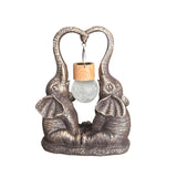 1 pza. Lámpara de estatua con energía solar, diseño de elefante, material de resina, recargable mediante luz solar, sin control remoto, perfecta para jardín, patio, césped, entrada, estanque, balcón o ventana.