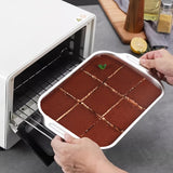 Juego de sartenes para asar hechas de acero inoxidable con tapas - Antiadherentes, robustas, plato de parrilla con dos asas, bandeja de horno versátil para postres, panes y mariscos - Perfecta para barbacoas, bufets y ocasiones festivas