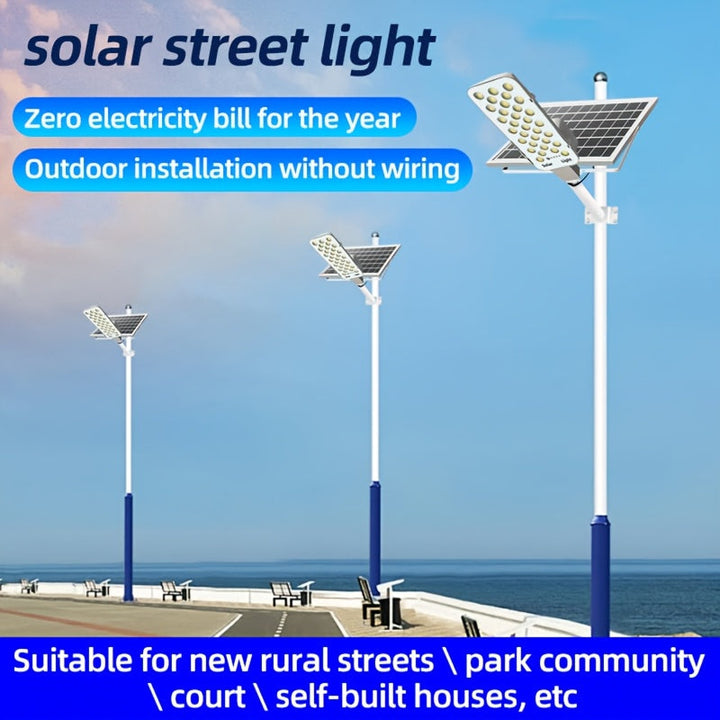 Luces de calle solares LED, luces de patio al aire libre de 6000Mah, y ahorro de energía, impermeables y duraderas, adecuadas para estacionamientos comerciales, canchas de baloncesto escolares y calles, fáciles de instalar, con luces de pared solares con