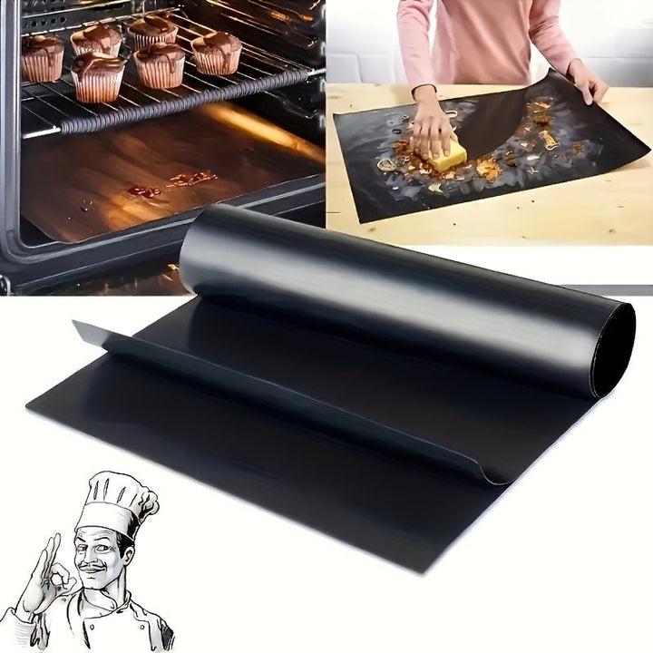 1 Alfombrilla Reutilizable para Horno - Forro Resistente al Calor para Tostadoras, Hornos de Gas y Eléctricas, Parrillas y Cocina al Aire Libre - Ideal para Barbacoas