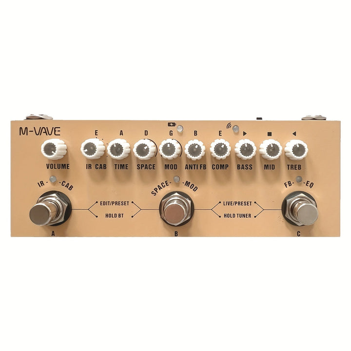 [Pedal de efectos CUBE AC] Pedal de efectos multifuncional portátil CUBE AC para guitarra acústica con reproducción inalámbrica, interfaz de audio para grabación en teléfono, regalo ideal para cumpleaños, Pascua, Día del Presidente, novios, novias y Eid