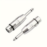 Adaptador XLR Hembra de Calidad Superior Xahpower a 1/4 Pulgada TS - Aleación de Zinc Duradera, Niquelado, Conector de Audio Desequilibrado para una Calidad de Sonido Cristalina con Micrófonos, Mezcladores, Guitarras y Cámaras