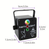 1 unidad de luces LED RGB para fiestas, 3 en 1, USB, con control remoto, proyector de luces estroboscópicas y discoteca, ideal para bares, cumpleaños, clubes, bodas, eventos comerciales y fiestas