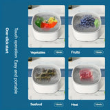 Cesta De Lavado De Verduras Multifuncional Ultrasónica Cesta De Drenaje Cesta De Frutas Y Verduras, Limpiador Purificador De Frutas Y Verduras, Lavabo De Verduras Plato De Frutas, Cesta De Drenaje De Frutas Y Verduras De Doble Capa, Artefacto De Lavado D