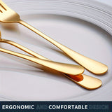 Juego de 32 tenedores para mesa, cubiertos de acero inoxidable de 8.1 pulgadas, set duradero adecuado para hogar y restaurante - Pulido espejo, lavable en lavavajillas