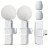 [Inalámbrico de Solapa Omni Sound] Microfono Inalámbrico de Solapa XIAOLO de Baja Latencia Ultra - 360° Omni Sound, Clip-On, USB-C, Mini para Transmisiones en Vivo, Vlogging e Entrevistas, Smartphones, Laptops, Grabación de Videos