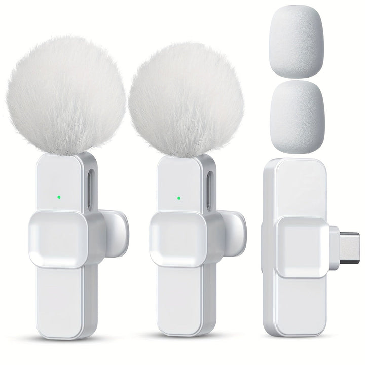 [Inalámbrico de Solapa Omni Sound] Microfono Inalámbrico de Solapa XIAOLO de Baja Latencia Ultra - 360° Omni Sound, Clip-On, USB-C, Mini para Transmisiones en Vivo, Vlogging e Entrevistas, Smartphones, Laptops, Grabación de Videos