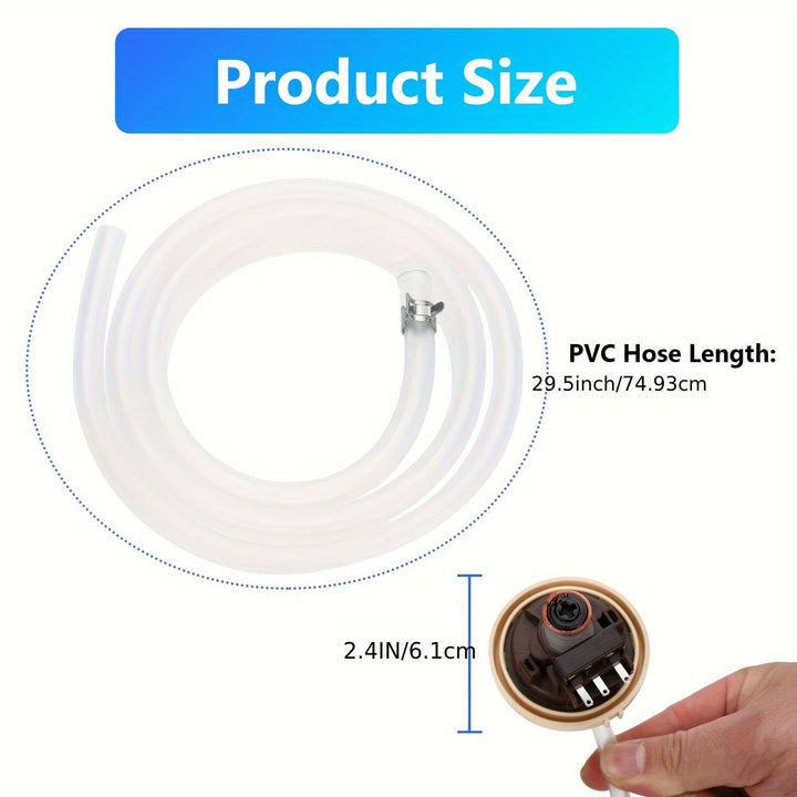 Interruptor y Sensor de Nivel de Agua para Lavadora 1x PFCKE DC96-01703C - Reemplazo Directo para PD00002248, 2705318, AP5581361, PS4217081, EAP4217081 - Compatible con WA400PJHDWR, WA40J3000AW, WA45K7600AW & Más - Fácil Instalación, No Necesita Batería,