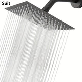 Juego de cabezal de ducha de acero inoxidable con flor - riego superior lujoso, alta presión de agua para una experiencia incomparable - diseño cuadrado, eficiente y ahorro de agua, mejora la estética del baño