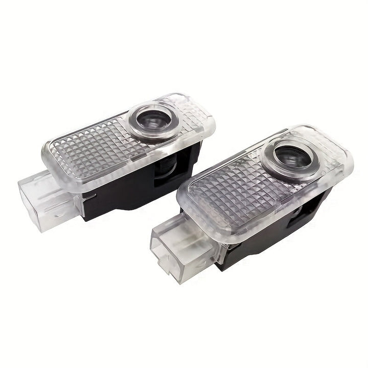2 piezas adecuadas para luces de bienvenida de for AUDI A4 A6 5W luces de puerta luces de bienvenida dedicadas luces de proyección luces láser fáciles de instalar 12-24V accesorios de iluminación de luces de coche alta luminosidad