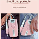 1pc Amoladora de Uñas Profesional con 55 Velocidades Ajustables, Portátil y Recargable para Viaje, Especializada en Salones Beige Claro, Lima de Uñas con Múltiples Cabezales de Cerámica, Herramienta Excelente para Manicuras Femeninas