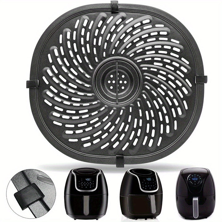 Bandeja y rejilla de repuesto para freidora de aire de acero inoxidable - Antiadherente, apto para lavavajillas, fácil de limpiar con diseño perforado para una cocción uniforme y alimentos fritos saludables, accesorios para freidora de aire