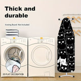 1 Funda de Tabla de Planchar de Alta Resistencia con Diseño de Gato Lindo - Tamaño Completo, Bordes Elásticos y Lavable a Máquina para Accesorios de Lavandería (Tabla no Incluida), 2D Plana