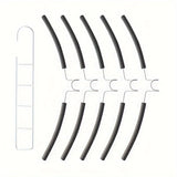 Percha Mágica de 5 Capas que Ahorra Espacio - Antideslizante, Organizador de Ropa Metálico Plegable para Dormitorios y Armarios