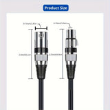 Cable de micrófono XLR de 3 pines KAILYNIA - 6 metros / 19,68 pies y 10 metros / 32,8 pies, cable negro duradero con conectores dorados, ideal para estudio, podcasting, amplificadores, cámaras y altavoces, cable de grabación de estudio | Cable de micrófo