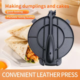 Prensa manual para tortillas de aleación de aluminio - Moldeador de masa de maíz portátil, forma redonda, no necesita electricidad, ideal para comida mexicana casera