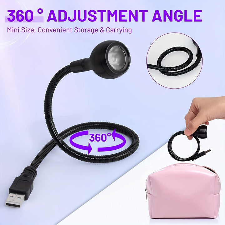 Lámpara de uñas con cable USB, secador de uñas, ideal para estilismo de uñas y proyectos DIY.