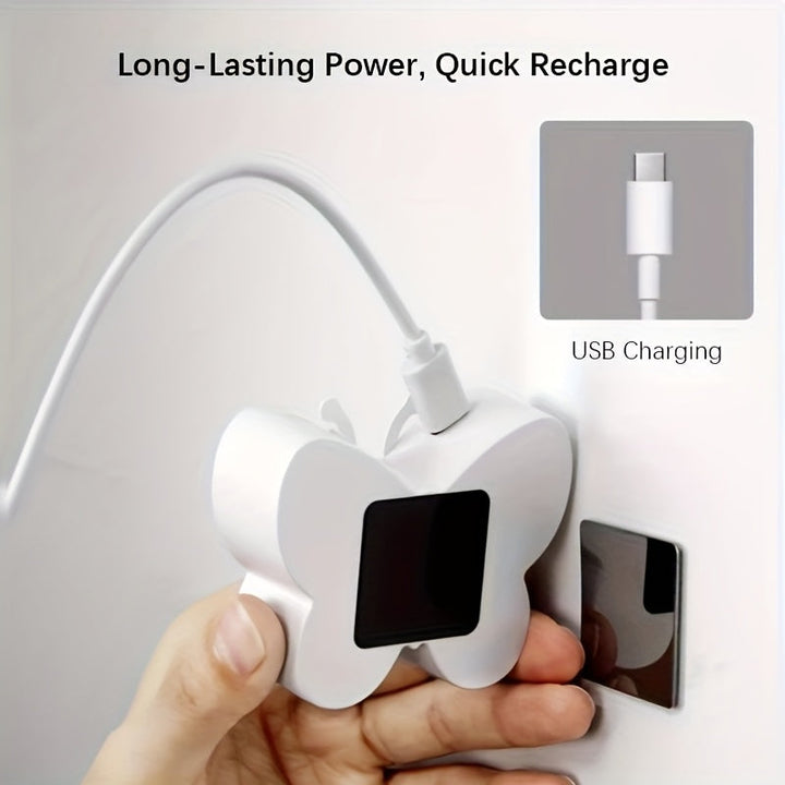 1/2/3 Luz nocturna LED con sensor de movimiento, luz de gabinete montada en la pared recargable por USB para el hogar, dormitorio, armario, pasillo, escaleras y baño - Brillo ajustable, diseño de plástico, batería de litio recargable de 600 mAh, iluminac