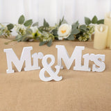 [Letreros de Madera Versátiles Mr & Mrs] Conjunto de 3 pzas de Letreros de Madera Versátiles Mr & Mrs - Madera Manufacturada, No Necesita Electricidad - Decoración de Boda, Despedida de Soltera, Día de San Valentín y Props para Fotos