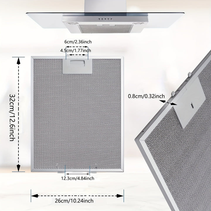 2 Piezas de Filtros para Campana Extractora Resistentes - Compatibles con la mayoría de cocinas, hornos y campanas extractoras - Antigrasa y Antiolor, Instalación Fácil sin Herramientas Necesarias - Para Cocinas Residenciales/Comerciales, Mejora de Venti