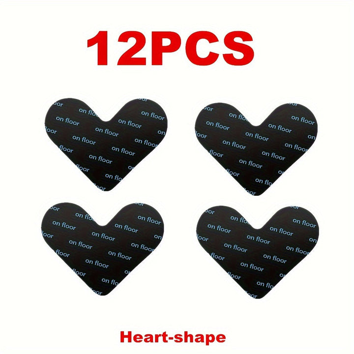 Adhesivos para Alfombras Reutilizables de 4/12/24/36 Piezas, Antideslizantes y Lavables, Evitan que las Alfombras se Muevan o Enrollen los Bordes, Pegatinas en Forma de Corazón Cortables y Aplicables en Diversos Escenarios