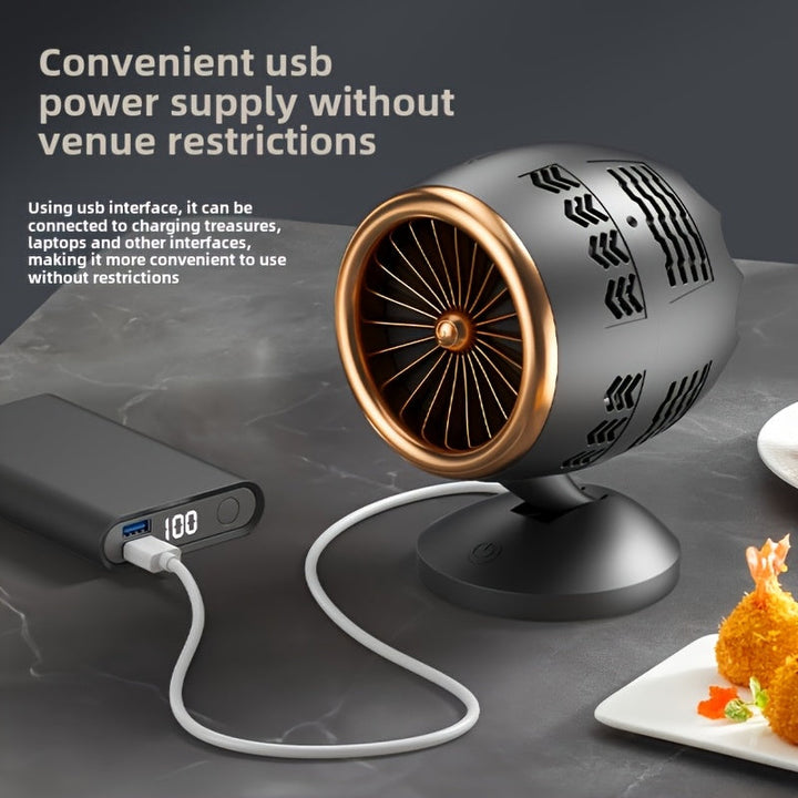 Exhausto portátil, ventilador de cocina con alimentación USB, ventilador de cocina portátil con filtros desmontables, ventilador de cocina mini para uso doméstico de barbacoa y olla exprés.