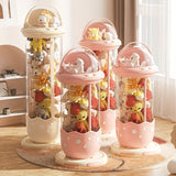 Cubo de almacenamiento de juguetes con ruedas y diseño de cremallera 360° + Movimiento | Gran capacidad para juguetes de peluche/ muñecos | Artefacto de organización del hogar y regalo creativo de vacaciones