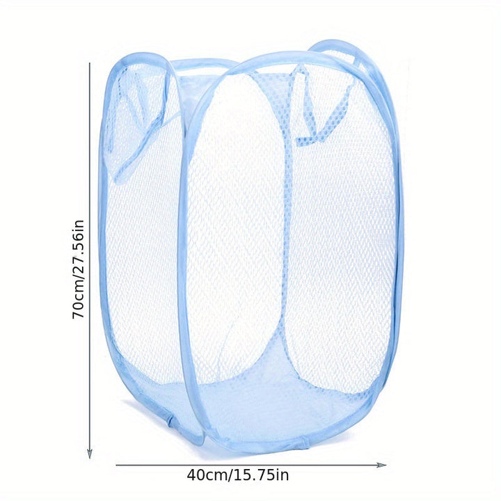 1 Cesto De Ropa Sucia Emergente, 27.56 * 15.75in, Cesto De Ropa Sucia Transpirable De Malla Extra Grande, Cesto De Almacenamiento De Ropa Sucia Plegable Con Asas Resistentes, Cesto De Almacenamiento De Juguetes