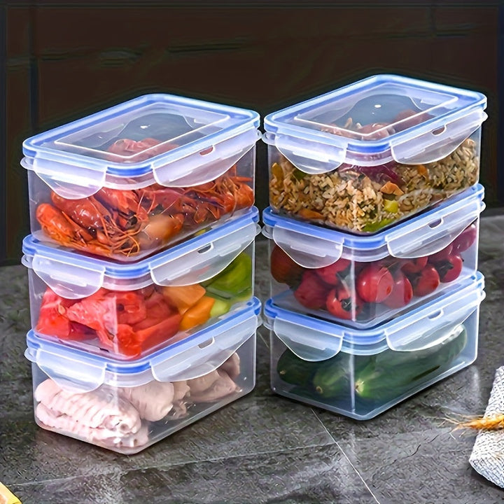 Contenedores transparentes de almacenamiento de alimentos multi-tamaño con tapas herméticas - ideales para frutas, verduras, pasta, etc. - Kits reutilizables de polipropileno aptos para microondas, diseño moderno y organización de cocina