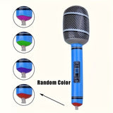 Paquete de 5 Micrófonos Inflables, Modelos de Instrumentos Musicales No Eléctricos de Material PVC, Accesorios para la Decoración de Ambiente en Fiestas, Decoraciones para Eventos y Partes