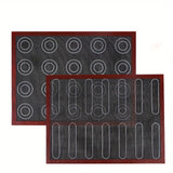 1pc Alfombrilla de silicona perforada para hornear, bandeja antiadherente para horno, herramientas para hornear al aire libre, accesorios de cocina, almohadilla para macarrones para galletas y pasteles.