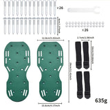 Un par de zapatos de jardín con clavos de 4.19 cm, ventiladores de césped de plástico y hierro resistentes, puntas de resina epoxi autoequilibradas para césped suelto y corte de pasto, herramientas manuales de jardinería, calzado robusto para exteriores,