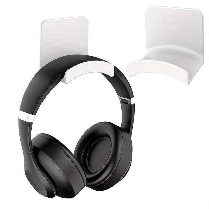 Soporte para auriculares de 1 pieza montado en la pared sin perforaciones, soporte para debajo de la mesa, soporte para la cabeza, gancho para colgar, estante para auriculares de esports