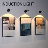 1 pieza de luz de pared LED con sensor de movimiento recargable, inalámbrica, fácil de instalar, perfecta para escaleras, pasillos, salas de estar y dormitorios, control táctil, cuerpo de ABS, luz de sensor de movimiento para interiores.