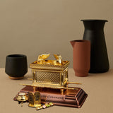 1 Juego, Arca de la Alianza Dorada, Juego de 4 Piezas de Adornos de Estatuas, Decoración Clásica para el Hogar, Estatuas de Decoración Religiosa, Adecuado para Regalos de Decoración de Hogar para Vacaciones