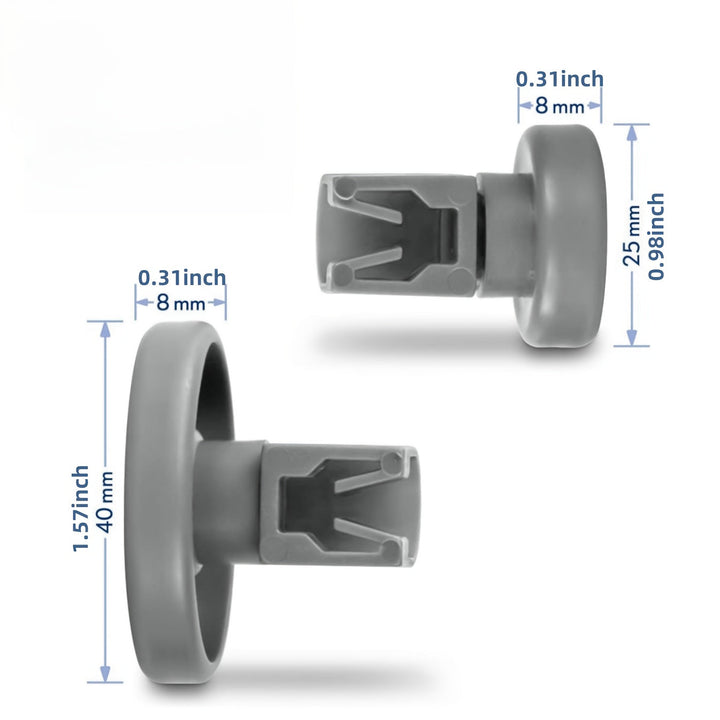 8/16 piezas de rodillos para cestas de lavavajillas, 4/8 ruedas de estantería superior y 4/8 ruedas de estantería inferior, compatibles con AEG, Favorit, Privileg, Eletrolux, Juno, Quelle, Zanussi, y repuestos para muchos más lavavajillas.