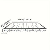 1 pieza de soporte de vino colgante de hierro forjado con seis ranuras, diseño creativo de Eurocup, decoración de bar en casa al revés, organizador que ahorra espacio para vasos de vino estándar, accesorio de bar